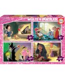 4 PUZZLES EVOLUTIF ENFANT LES PRINCESSES DISNEY : RAIPONCE - BLANCHE NEIGE - CENDRILLON - AURORE 50 - 80 - 100 - 150 PIECES - EDUCA - 18626