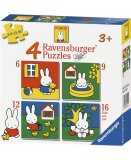 4 PUZZLES PROGRESSIFS LAPIN MIFFY 6 - 9 - 12 - 16 PIECES - RAVENSBURGER - 071142