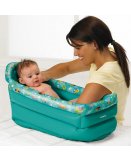 BAIGNOIRE GONFLABLE BEBE BLEU TURQUOISE - TOMY - 71726 - PUERICULTURE