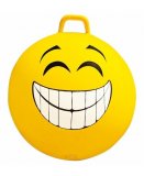 BALLON SAUTEUR SMILEY SOURIRE 65 CM JAUNE - SKIPPY BALL - JEU POUR REBONDIR ENFANT