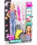 BARBIE BLONDE EMOJI STYLE + HABITS ET DECALCOS - ACCESSOIRE - MATTEL - DYN93