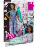 BARBIE BRUNE EMOJI STYLE + HABITS ET DECALCOS - ACCESSOIRE - MATTEL - DYN94 