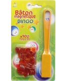 BATON MAGNETIQUE BINGO JAUNE + 100 PIONS DE LOTO - RAMASSE PIONS - LOTOQUINE