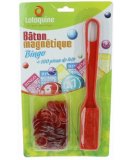 BATON MAGNETIQUE BINGO ROUGE + 100 PIONS DE LOTO - RAMASSE PIONS - LOTOQUINE