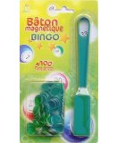 BATON MAGNETIQUE BINGO VERT + 100 PIONS DE LOTO - RAMASSE PIONS - LOTOQUINE