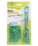 BATON MAGNETIQUE BINGO VERT + 100 PIONS DE LOTO - RAMASSE PIONS - LOTOQUINE