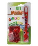 BATON MAGNETIQUE SYMBOLES BINGO ROUGE + 100 PIONS DE LOTO - RAMASSE JETONS - CARTALOTO