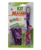 BATON MAGNETIQUE SYMBOLES BINGO VIOLET + 100 PIONS DE LOTO - RAMASSE JETONS - CARTALOTO