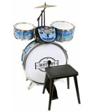 BATTERIE ELECTRONIQUE ROCK DRUMMER BLEU + TABOURET - BONTEMPI - 525692