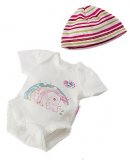 BODY IMPRIME + BONNET RAYE POUPON 43 CM BABY BORN - ZAPF CREATION (26)