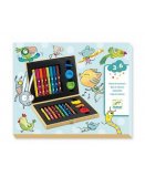 BOITE DE COULEURS POUR LES PETITS - DJECO - DJ09010 - MALLETTE COLORIAGE, DESSIN