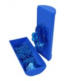 BOITE MAGNETIQUE BLEU + 100 PIONS DE LOTO - RAMASSE JETONS & RANGEMENT - CARTALOTO