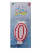 BOUGIE D'ANNIVERSAIRE : CHIFFRE N 0 - ACCESSOIRE POUR GATEAU