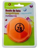 BOULE DE LOTO MAGNETIQUE NUMEROTEE JAUNE + 100 PIONS DE LOTO - RAMASSE PIONS - LOTOQUINE