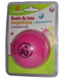 BOULE DE LOTO MAGNETIQUE NUMEROTEE ROSE + 100 PIONS DE LOTO - RAMASSE PIONS - LOTOQUINE