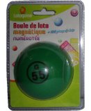 BOULE DE LOTO MAGNETIQUE NUMEROTEE VERT + 100 PIONS DE LOTO - RAMASSE PIONS - LOTOQUINE