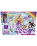 CALENDRIER DE L'AVENT BARBIE DREAMTOPIA POUPEE + ANIMAUX + TENUES + ACCESSOIRES - MATTEL - HGM66