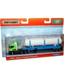 CAMION CITERNE VERT ET BLEU : MBX CAB & TANKER HAULER - MATCHBOX - MATTEL - V2556