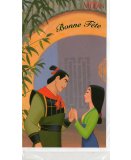 CARTE BONNE FTE DISNEY + ENVELOPPE : PRINCESSE MULAN ET SON PERE - ENFANT - FILLE - CARTERIE (63)