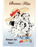 CARTE BONNE FTE LES 101 DALMATIENS DISNEY + ENVELOPPE - CARTERIE - ENFANT - ADULTE - FILLE - GARCON (73)
