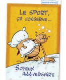 CARTE D'ANNIVERSAIRE SPORTIF BD - LE SPORT SA CONSERVE - CARTE  ANIMAUX ENFANT ADULTE (14)