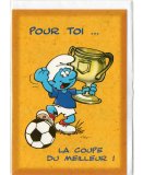 CARTE ENFANT SCHTROUMPF SPORTIF + ENVELOPPE - CARTERIE SPORT FOOTBALL - ENFANT - ADULTE - FILLE - GARCON (37)