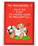 CARTE JOYEUX ANNIVERSAIRE ANIMAL RIGOLO + ENVELOPPE - CARTERIE SPORT FOOTBALL - ENFANT - ADULTE - FILLE - GARCON (1