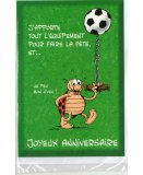 CARTE JOYEUX ANNIVERSAIRE ANIMAL RIGOLO FOOT + ENVELOPPE - CARTERIE - FOOTBALL SPORTIF - ENFANT - ADULTE - FILLE - GARCON (27)