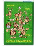 CARTE JOYEUX ANNIVERSAIRE ANIMAL RIGOLO FOOT + ENVELOPPE - CARTERIE - FOOTBALL SPORTIF - ENFANT - ADULTE - FILLE - GARCON (32)