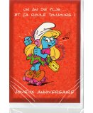 CARTE JOYEUX ANNIVERSAIRE SCHTROUMPFETTE ECOUTE DE LA MUSIQUE + ENVELOPPE - CARTERIE BD - ENFANT - ADULTE - FILLE - GARCON (7)
