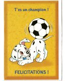 CARTE LES 101 DALMATIENS DISNEY : FELICITATIONS TU ES UN CHAMPION + ENVELOPPE - ENFANT - ADULTE - FILLE - GARCON (17)