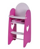 CHAISE HAUTE EN BOIS COEUR ROSE POUR POUPEE - KNORRTOYS - MOBILIER POUPON