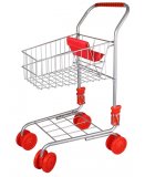 CHARIOT DE SUPERMARCHE EN METAL - JOUET IMITATION MARCHANDE