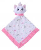 CHAT MARIE DOUDOU PLAT LANGE BLANC ET GRIS 40 X 40 CM - PELUCHE DISNEY LES ARISTOCHATS - NICOTOY