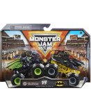 COFFRET 2 MONSTER JAM : BAKUGAN DRAGONOID ET BATMAN - VEHICULE MINIATURE METAL NOIR - SPIN MASTER