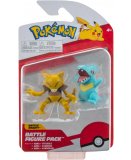 COFFRET 2 POKEMON BATTLE FIGURE ABRA + KAIMINUS - POKEMON - FIGURINE ACTION - BANDAI