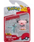 COFFRET 2 POKEMON BATTLE FIGURE MACHOC + SNUBBULL - POKEMON - FIGURINE ACTION - BANDAI