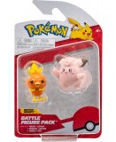 COFFRET 2 POKEMON BATTLE FIGURE MELOFEE + POUSSIFEU - POKEMON - FIGURINE ACTION - BANDAI