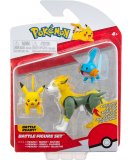 COFFRET 3 POKEMON BATTLE FIGURE PIKACHU - GOBOU - FULGUDOG POKEMON - FIGURINE ACTION - BANDAI