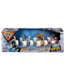 COFFRET 4 MONSTER JAM 1/64 SNOW DRIFTERS : DRAGON, MEGALODON, EARTH SHAKER, MAX-D - VEHICULE MINIATURE METAL - SPIN MASTER