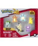 COFFRET 6 POKEMON BATTLE FIGURE SALAMECHE - BULBIZARRE - CARAPUCE - PIKACHU - MIMIQUI - TOXIZAP - POKEMON - FIGURINE ACTION