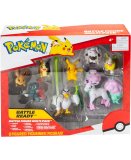 COFFRET 8 POKEMON BATTLE FIGURE - PIKACHU - FARFURET - PONYTA DE GALAR - EVOLI - VOLTOUTOU - MOUMOUTON - PALARTICHO - MORPEKO - FIGURINE ACTION