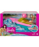 COFFRET BARBIE : LE HORS BORD + POUPEE MANNEQUIN + CHIEN + 3 ACCESSOIRES - BATEAU - MATTEL - GRG30
