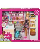 COFFRET BARBIE LE SUPERMARCHE AVEC POUPEE BARBIE + ACCESSOIRES - 26 PIECES - POUPEE MANNEQUIN - MATTEL - FRP01