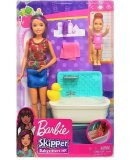 COFFRET BARBIE SKIPPER BABYSITTER LA SALLE DE BAIN AVEC BAIGNOIRE - MATTEL - FXH05 - POUPEES ET ACCESSOIRES