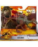 COFFRET DINOSAURE EXTREME DAMAGE COELURUS - DINO ARTICULE 19 CM - JURASSIC WORLD - MATTEL