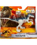 COFFRET DINOSAURE EXTREME DAMAGE VELOCIRAPTOR - DINO ARTICULE 19 CM - JURASSIC WORLD - MATTEL