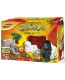 COFFRET JUNGLE DOUBLE ACTIVITE : MOULAGE ET PATE A SEL - JOUSTRA - 41102