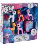 COFFRET MY LITTLE PONY 5 PONEYS 8 CM : PRINCESS PETALS - HITCH TRAIBLAZER - ZIPP STORM - SUNNY STARSCOUT - MON PETIT PONEY - HASBRO