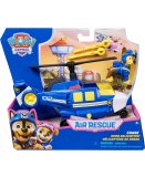 COFFRET PAT PATROUILLE AIR RESCUE : HELICOPTERE POLICE + CHASE - VEHICULE - FIGURINE CHIEN - PAW PATROL - SPIN MASTER